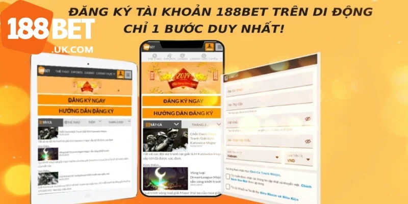 Hướng dẫn Đăng ký 188BET