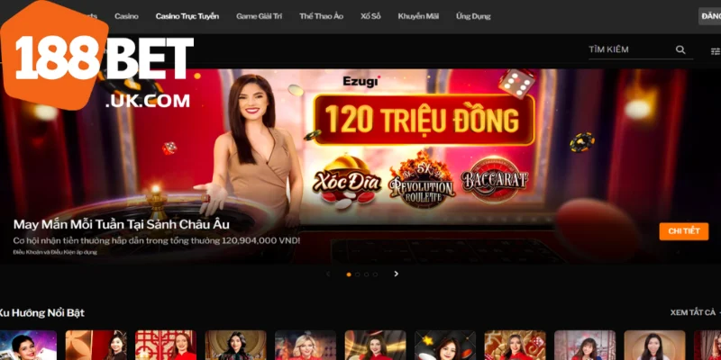 Phần thưởng khi đoán đúng tỷ lệ kèo tại 188BET vô cùng hậu hĩnh