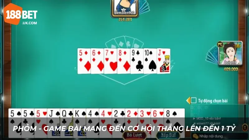 Đánh Phỏm 1 tiếng thu về 1 tỷ - Tài khoản Lờn Đời mang bí quyết gì vào? 1 Phỏm - Game bài mang đến cơ hội thắng lên đến 1 tỷ cho cược thủ 188BET