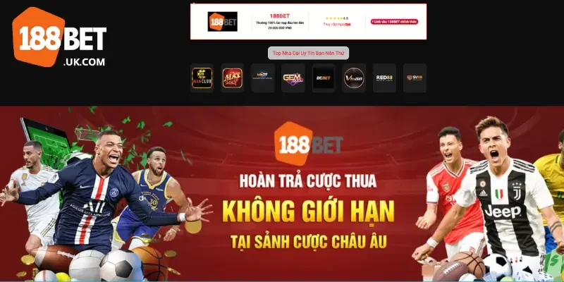 Top 5 Nhà Cái Casino Uy Tín Bậc Nhất Đông Nam Á Trong Suốt 5 Năm Qua 1 188BET - Sân chơi cá cược uy tín hàng đầu, khuyến mãi siêu khủng